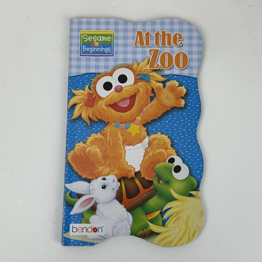 Sesame Beginnings At the Zoo Board Book Bendon Elmo Big Bird Zoe Toddler Story